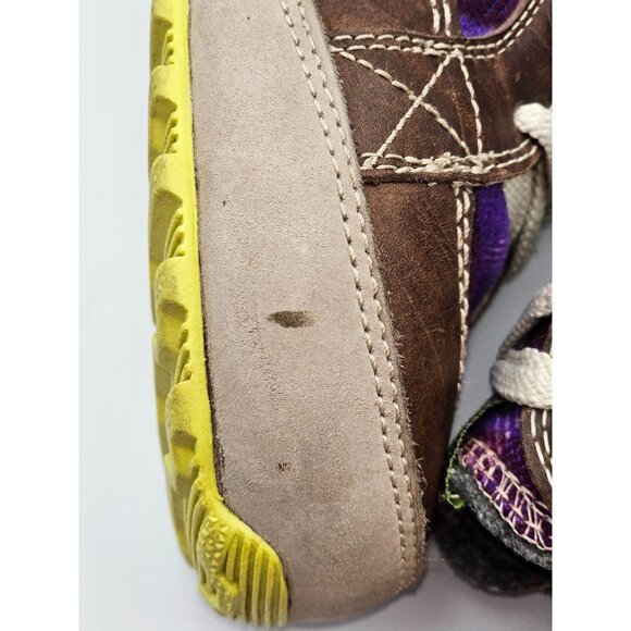 Sorel Women's Purple & Brown Mackenzie Lined Leather Plaid Sneakers Sz 6 379 - Picture 6 of 16